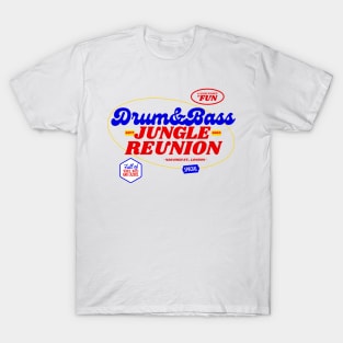 Drum and Bass Jungle Reunion Vintage DnB Retro DJ T-Shirt